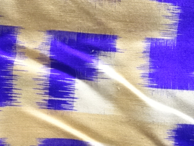 JAPANESE KIMONO / ANTIQUE KIMONO / MEISEN / SILK / WOVEN IGETA KASURI